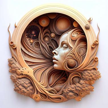 3D model cosmic energy by Kelly McKernan (STL)